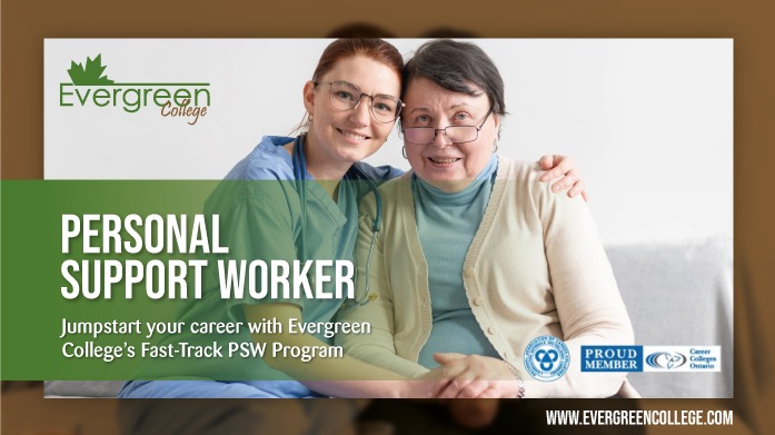 Jumpstart your Career with Evergreen College’s Fast-Track PSW Program; Sign up for our live webinar.